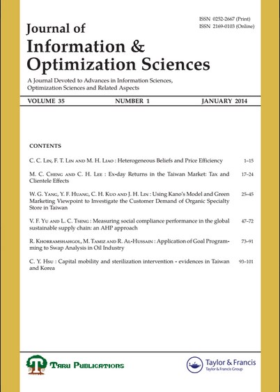 Journal of Information and Optimization Sciences